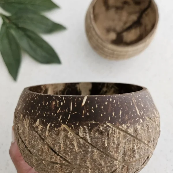 Fish Bone Pattern Coconut Bowl